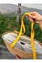 Aura Genuine Leather Women's Jute Straw Shoulder Bag - 3