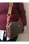 Women's Brown-Red 5 Compartment Cross Shoulder Bag -2053 - 6