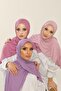 3-Piece Advantage Set (violet-lilac-lilac) Luxury Combed Cotton Shawl - Women's Hijab Jersey Hijab - 7