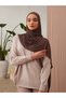 Small Practical Premium Jersey Shawl |   Color: Mocha |   Chin Stitched |   Size: Young-Child |   Instant Hijab - 4