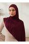 Small Practical Premium Jersey Shawl |   Color: Cherry Rot |   Chin Stitched |   Size: Young-Child |   Hijab - 4