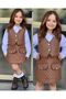 Girls' Shirt, Vest, and Skirt Set, 3 Pieces - 7