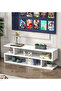 Modern TV and Coffee Table Living Room Home Furniture 110×30 White