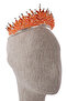 Crystal Stone Bridal Henna Wedding Crown with Stone Bead Decoration Orange - 8
