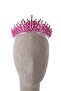 Crystal Stone Bridal Henna Wedding Crown with Stone Bead Decoration Pink - 7