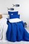 Muslin Cobalt Blue Double Duvet Cover Set |   Duvet Cover, Pillowcase, with Elastic Sheets |