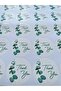 Thank You Eucalyptus Model Sticker - Floral Model Opaque Sticker - Plain Round Cut - 50 Pieces / 5 cm - 2