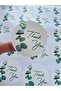 Thank You Eucalyptus Model Sticker - Floral Model Opaque Sticker - Plain Round Cut - 50 Pieces / 5 cm - 5