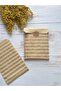 Gold Striped Kraft Envelope Package - Gift Package - 11x20 cm. 20 pieces