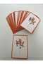 Orange Floral Note - Thank You Card / Double Sided 6.5-9.5 Cm- 30 Pieces - 7