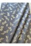 Black Background Gold Leaf Patterned Pelur Paper / Christmas - New Year - Packaging Paper - 10 Pieces - 2