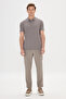 Jacquard Brown Polo Neck Slim Fit T-Shirt - 2