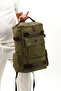 Eba-8831 Canvas (Cotton) Backpack with Laptop Compartment Camping Travel Mountaineer Bag Khaki