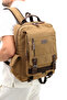 Eba-6235 Canvas Backpack with Laptop Compartment Camping Travel School Bag Beige