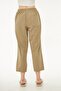 High Waist Linen Ankle Length Pants - 8