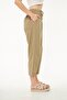 High Waist Linen Ankle Length Pants - 7