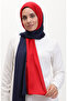 Karaca Three-Color Shawl 81049-22 Navy Blue Red - 2