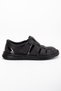 Men's Genuine Calfskin Leather Orthopedic Velcro Closed Black Sandals with Thick Pads Inside - 3