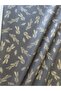 Black Background Gold Leaf Patterned Pelur Paper / Christmas - New Year - Packaging Paper - 30 Pieces - 7