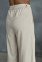 Beige Linen Palazzo Trousers - 3