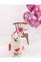 Birthday/ Party Hat for Dogs Pink White Headgear - 2