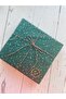Dark Green Background Gold Star Pattern Pelur Paper / Packaging Paper - 50 Pieces - 3