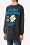 Printed Crew Neck Long Sweatshirt - 6