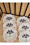 Lavender Flower Embroidered Cocktail Napkin Set of 6 - 5