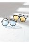 SET OF 2 NEW SEASON DAILY ORANGE-BLUE GLASS UNISEX TREND SUN GLASSES - 2