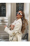 NEW SEASON EQUIVALENT SYMBOLE MODEL WHITE COLOR TREND SUNGLASSES