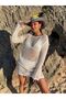 Women's Lace-Like Knit Beach Dress - 3