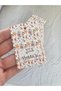 There Is Happiness Inside Themed Floral Gift / Thank You / Note Label 6-4 cm(With Hole) - 50 Pieces