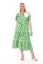 X Modapo Women's Rose Brooch Off-The-Shoulder Belted Floral Viscose Dress