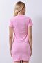 Women's Powder Printed Short Sleeve Nightgown Pmel25545 - 3