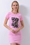 Women's Powder Printed Short Sleeve Nightgown Pmel25545