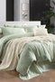 Latina Green Muslin Duvet Cover - Double, 100% Cotton, Mood Comfort Set - 3