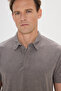 Jacquard Brown Polo Neck Slim Fit T-Shirt - 4
