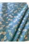 Green Background Gold Leaf Patterned Pelur Paper / Christmas - New Year - Packaging Paper - 100 Pieces - 5