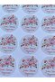Candy Taste Feast Sticker - Floral Model Opaque Sticker - Plain Round Cut (50 Pieces - 4 cm) - 2