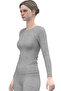 Women's Cotton Lycra Thermal Underwear Suit Gray Melange 8290 - 7