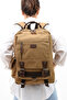 Eba-6235 Canvas (Cotton) Backpack with Laptop Compartment Camping Travel School Bag Beige - 8