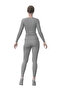 Women's Cotton Lycra Thermal Underwear Suit Gray Melange 8290 - 6