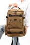 Eba-8831 Canvas (Cotton) Backpack with Laptop Compartment Camping Travel Mountaineer Bag Beige - 6