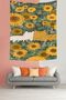 Cute Cats Between Sunflowers Stain Resistant Fabric Wall Cloth Wall Tapestry Tapestry - 2