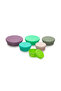 Stacking Nesting Containers w/ Silicone Lids - 5