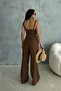 Linen Set - Coffee Bead Detailed, Top and Bottom Set - 3