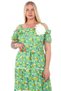X Modapo Women's Rose Brooch Off-The-Shoulder Belted Floral Viscose Dress - 3
