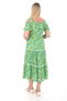 X Modapo Women's Rose Brooch Off-The-Shoulder Belted Floral Viscose Dress - 4