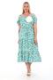 X Modapo Women's Rose Brooch Off-The-Shoulder Belted Floral Viscose Dress