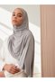 Small Practical Premium Jersey Shawl |   Color: Silver |   Chin Stitched |   Size: Young-Child |   Instant Hijab - 5
